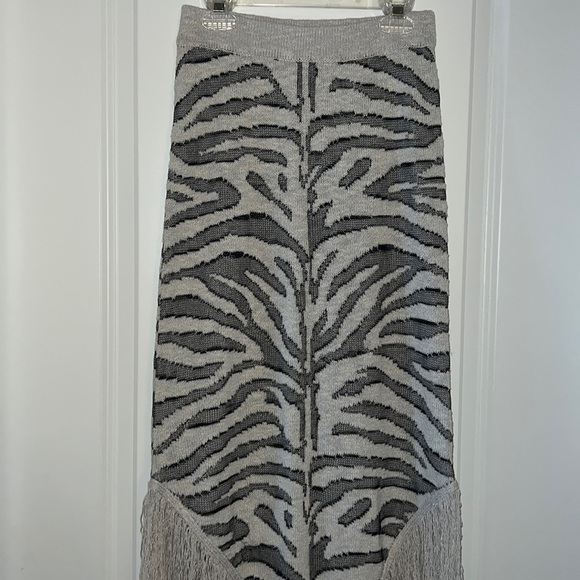 STAUD Maltese zebra print midi Skirt - Picture 3 of 10